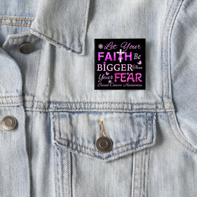 Let Your FAITH Be BIGGER 15 Cm Square Badge (In Situ)
