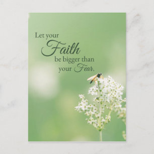 "Let your Faith…" Christian Quote Floral Flower Postcard