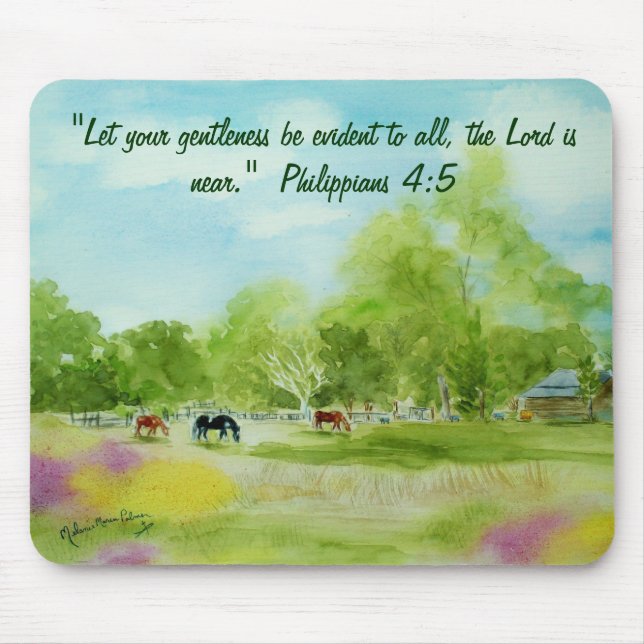 "Let your gentleness be evident to al... Mouse Pad (Front)