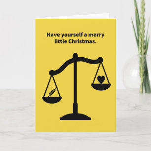 Let Your Heart Be Light-Feather on Scale-Holidays  Card