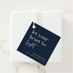 Let Your Heart Be Light Holiday Favour Tags