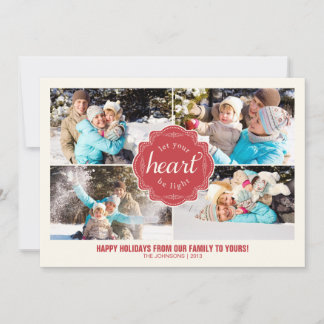 Let Your Heart Be Light Holiday Photo Card