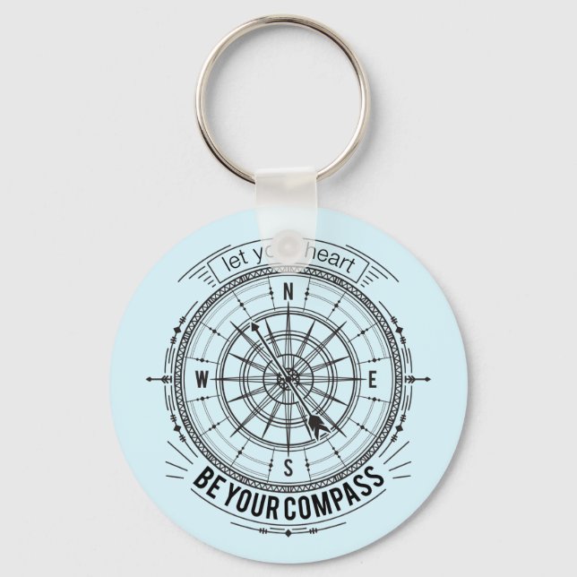 Let Your Heart Be Your Compass Key Ring (Front)