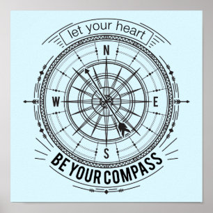 Let Your Heart Be Your Compass Poster