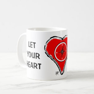Let your heart be your compass v1-4 coffee mug