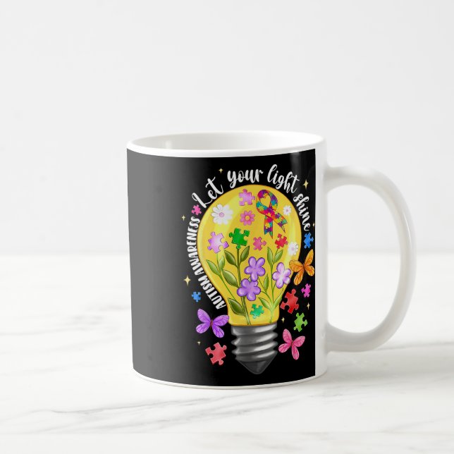 Let Your Light Shine Autism Awareness 2  Coffee Mug (Right)