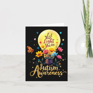 Let Your Light Shine Autism Awareness 3 Card