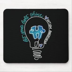Let Your Light Shine Autism Awareness  Mouse Pad