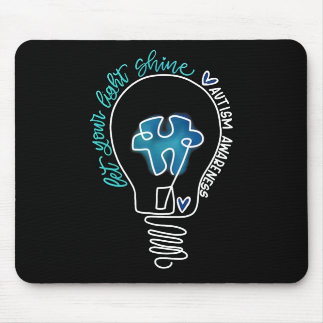 Let Your Light Shine Autism Awareness  Mouse Pad (Front)