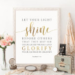 Let Your Light Shine Before Others Matthew 5:16 Poster<br><div class="desc">Let Your Light Shine Before Others Matthew 5:16 Wall Art Poster</div>