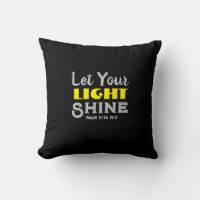 Let Your Light Shine Bible Verse Black and Yellow
