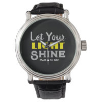 Let Your Light Shine Bible Verse Black and Yellow