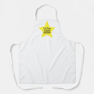 Let Your Light Shine Bible Verse Yellow Star Apron