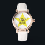 Let Your Light Shine Bible Verse Yellow Star Watch<br><div class="desc">This beautiful and meaningful watch features a yellow star and the words of Jesus in the Gospel of Matthew encouraging us to shine.</div>