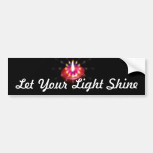 Let Your Light Shine bumper sticker
