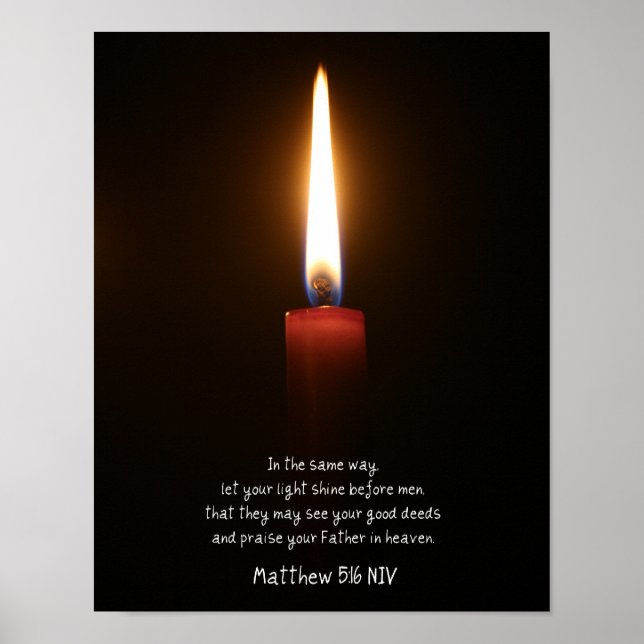 "Let Your Light Shine" Candle Poster (Front)