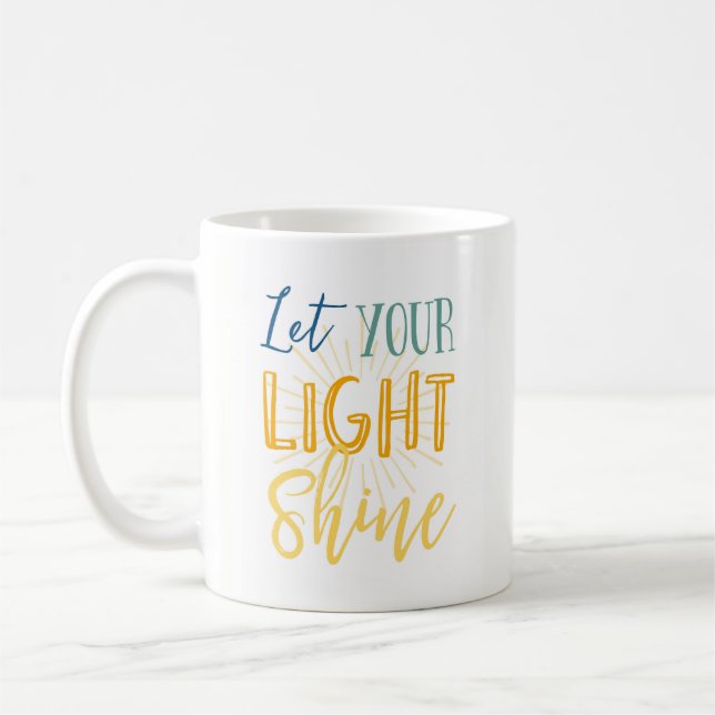 Let your light shine coffee mug (Left)