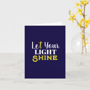 Let Your Light Shine Congratulations Graduate Blue Card