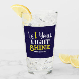 Let Your Light Shine Congratulations Graduate Blue Glass
