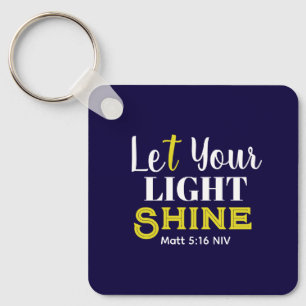 Let Your Light Shine Congratulations Graduate Blue Key Ring