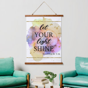 Let your light shine hanging tapestry