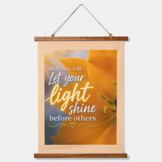 Let your light shine! Inspiring Scripture Hanging Tapestry