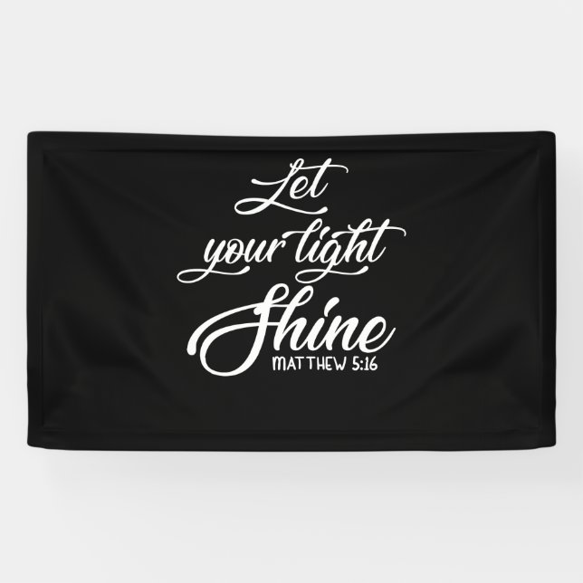 Let Your Light Shine Matthew  Christian Banner (Horizontal)