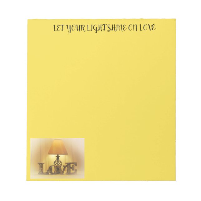 Let your light Shine Notepad (Front)