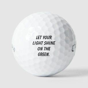 'Let Your Light Shine on the Green' Christian Gift Golf Balls