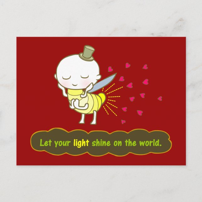 Let your light shine on the world Postcard (Front)