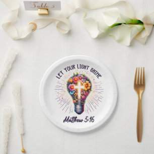 Let Your Light Shine Paper Plate
