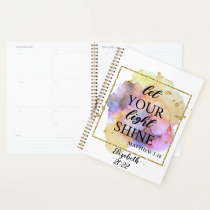 Let your light shine  planner