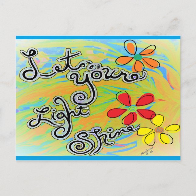 Let Your Light Shine Postcard (Front)