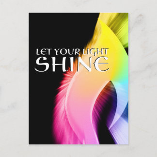 let your light shine : rainbow burst postcard