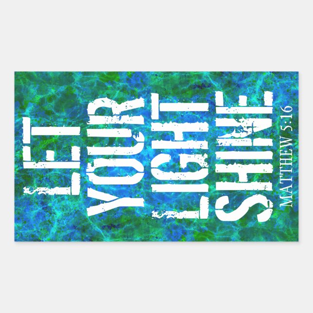 LET YOUR LIGHT SHINE  RECTANGULAR STICKER (Front)