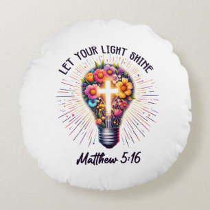 Let Your Light Shine Round Cushion