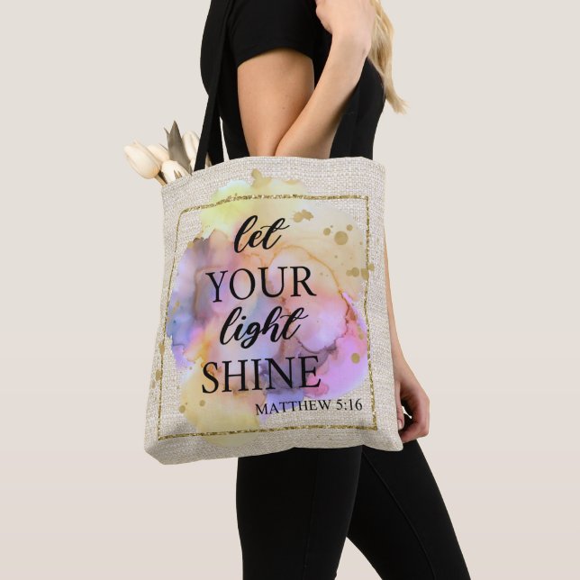 Let your light shine  tote bag (Close Up)
