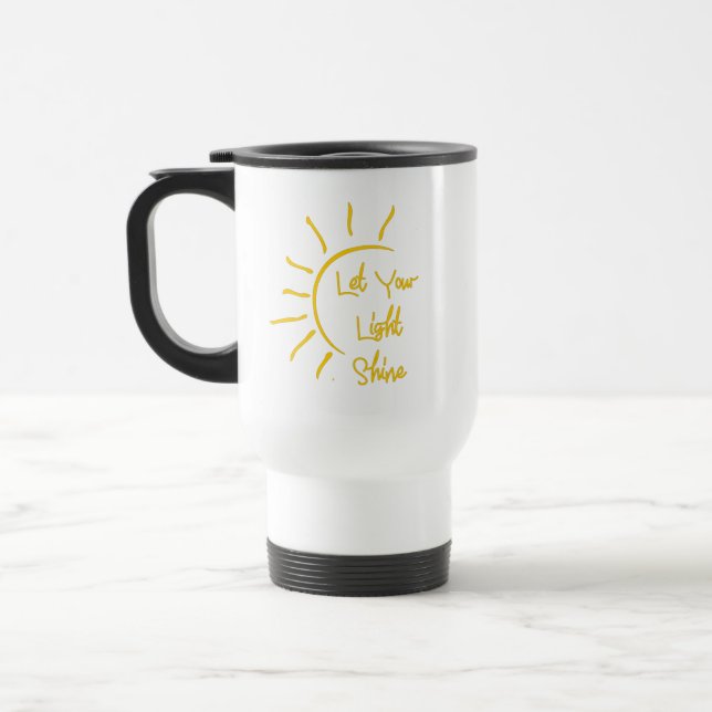 Let your light shine travel mug (Left)