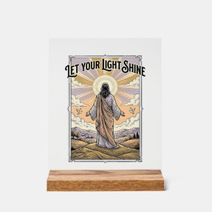 Let Your Light Shine Vintage Faith Acrylic Sign