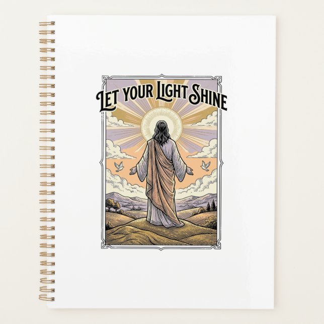 Let Your Light Shine Vintage Faith Planner (Front)