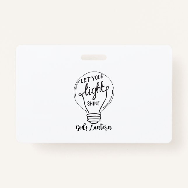 Let Your Light Shine with God's Lanterns ID Badge (Front)