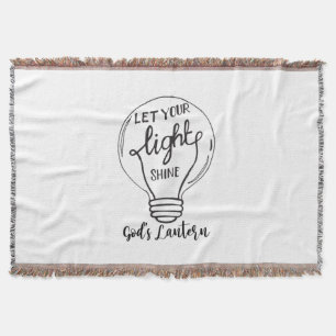 Let Your Light Shine with God's Lanterns Throw Blanket