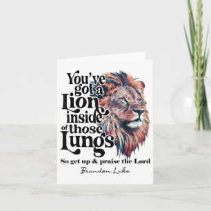 Let Your Lion Out Brandon Lake Merch Praise Jesus  Card