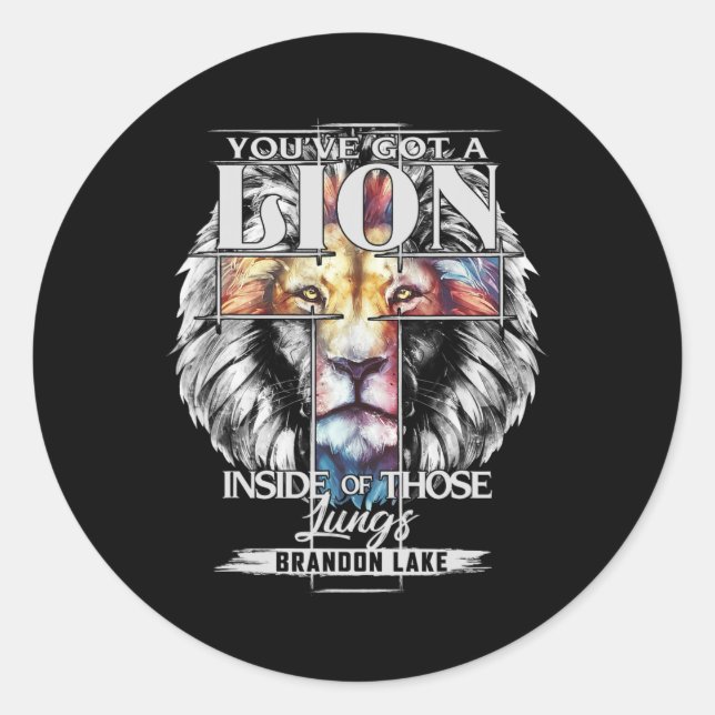 Let Your Lion Out Brandon Lake Merch Praise Jesus  Classic Round Sticker (Front)
