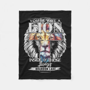 Let Your Lion Out Brandon Lake Merch Praise Jesus Fleece Blanket
