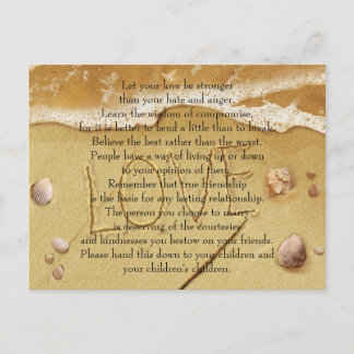 Let your love be stronger postcard
