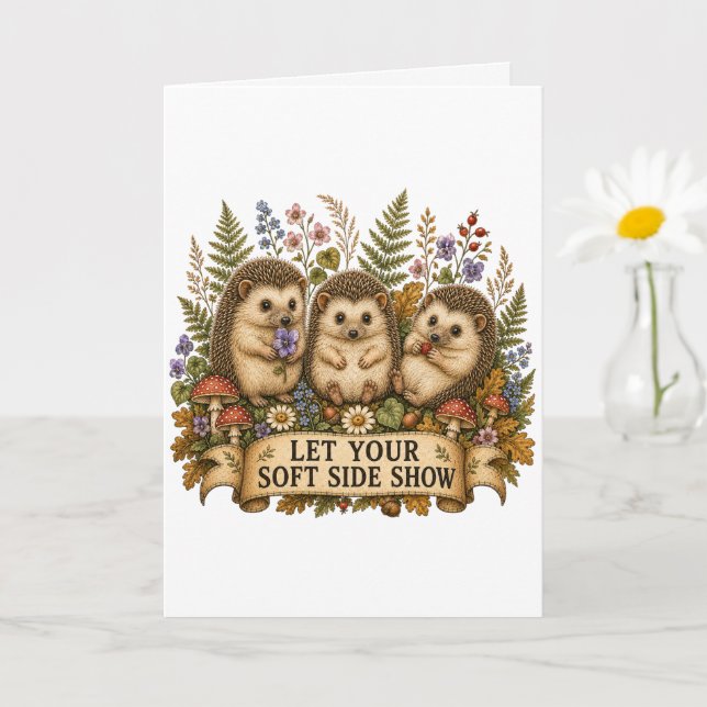 Let Your Soft Side Show Hedgehog Card (Small Plant)