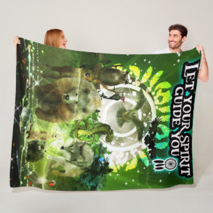 Let Your Spirit Guide You(Green) Fleece Blanket