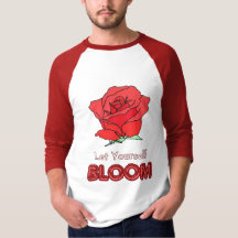 Let Yourself Bloom Red Rose Flower Art