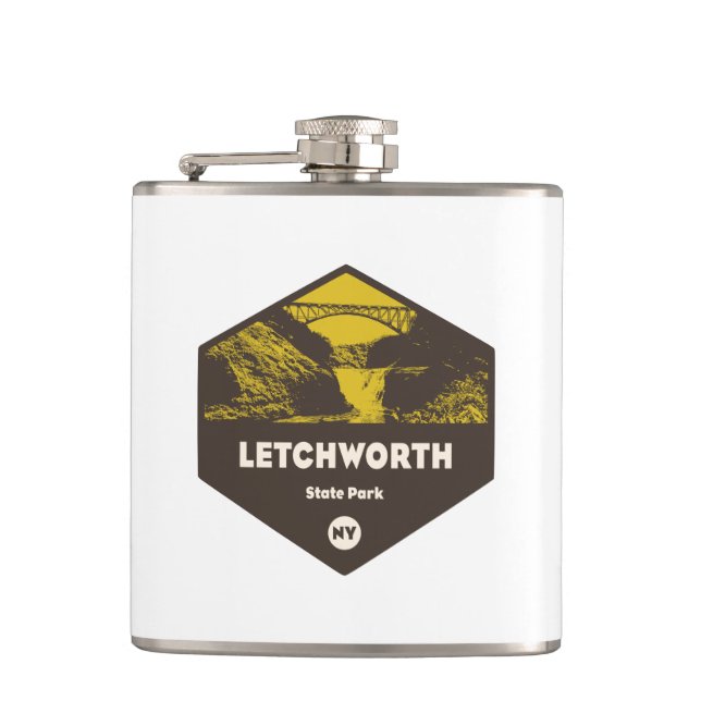 Letchworth State Park New York Hip Flask (Front)
